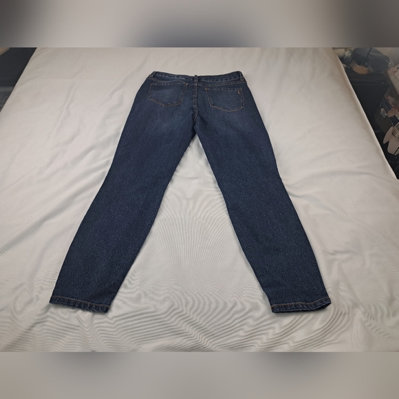 Vintage America Boho Skinny Ankle Denim Jeans Embroidered Flower Size 8/29 - Picture 9 of 13